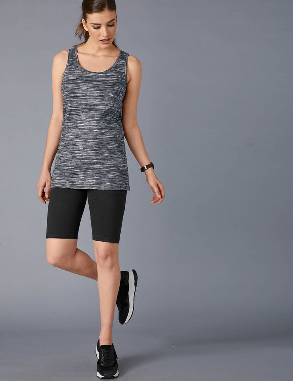 Débardeur chiné en coton biologique(**) (noir chiné) Débardeur chiné en coton biologique(**) (noir chiné)